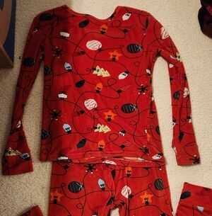 Cat & Jack Red Holiday Kids Pajama Set